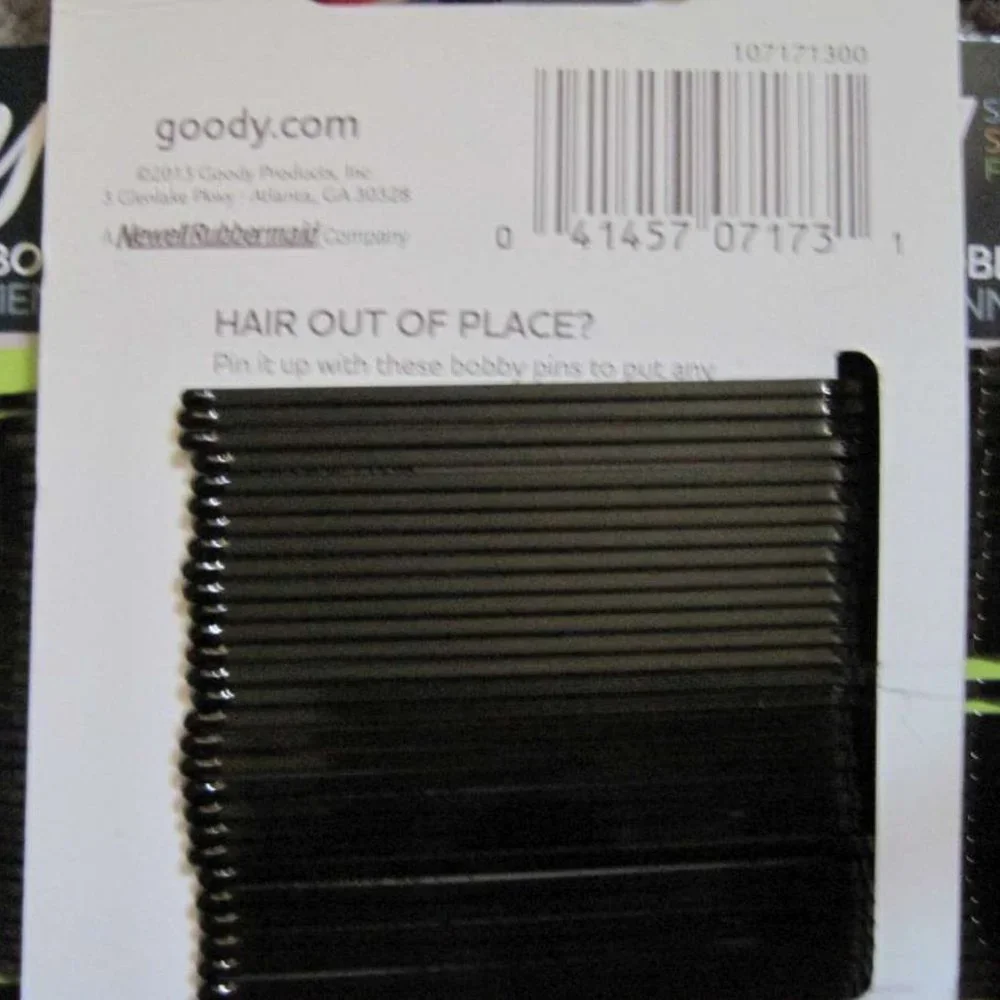 Goody Black Stay Tight Hold Metal Bobby Hair Pins Bobbies Secure Style Ball Tips